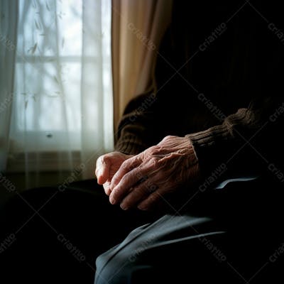 Imagem De Mãos Enrugada De Um Senhor  9