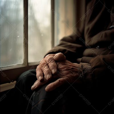Imagem De Mãos Enrugada De Um Senhor  10