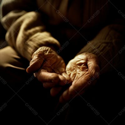 Imagem De Mãos Enrugada De Um Senhor  13