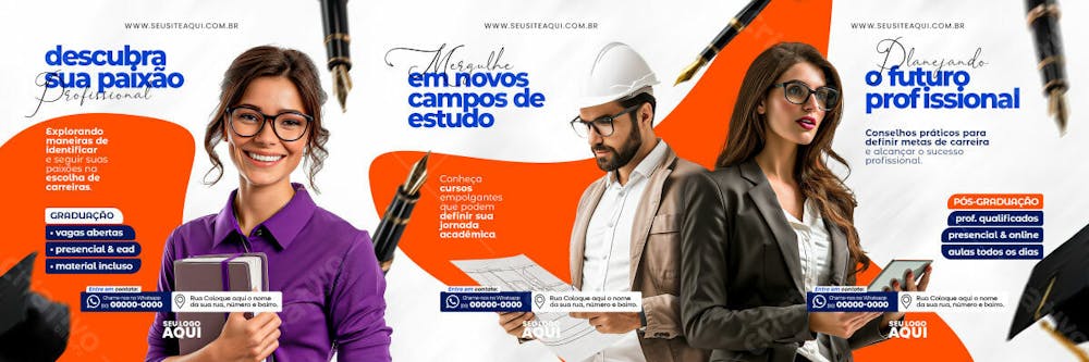CARROSSEL | VOLTA ÀS AULAS | FACULDADE | ESCOLA | PSD EDITÁVEL