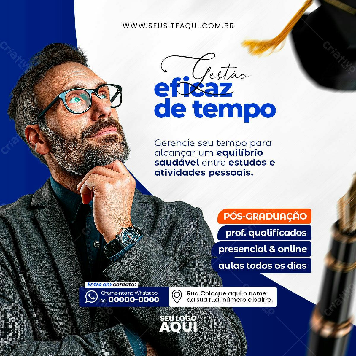 Post para Pós-Graduação PSD Editável
