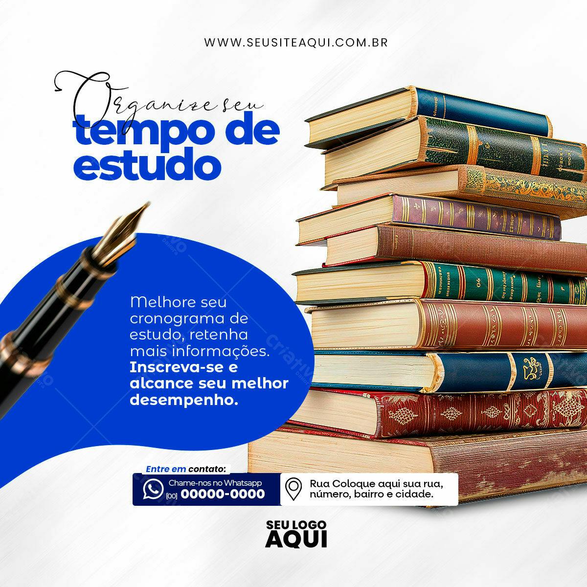 Postagem Instagram para Estudos PSD Editável