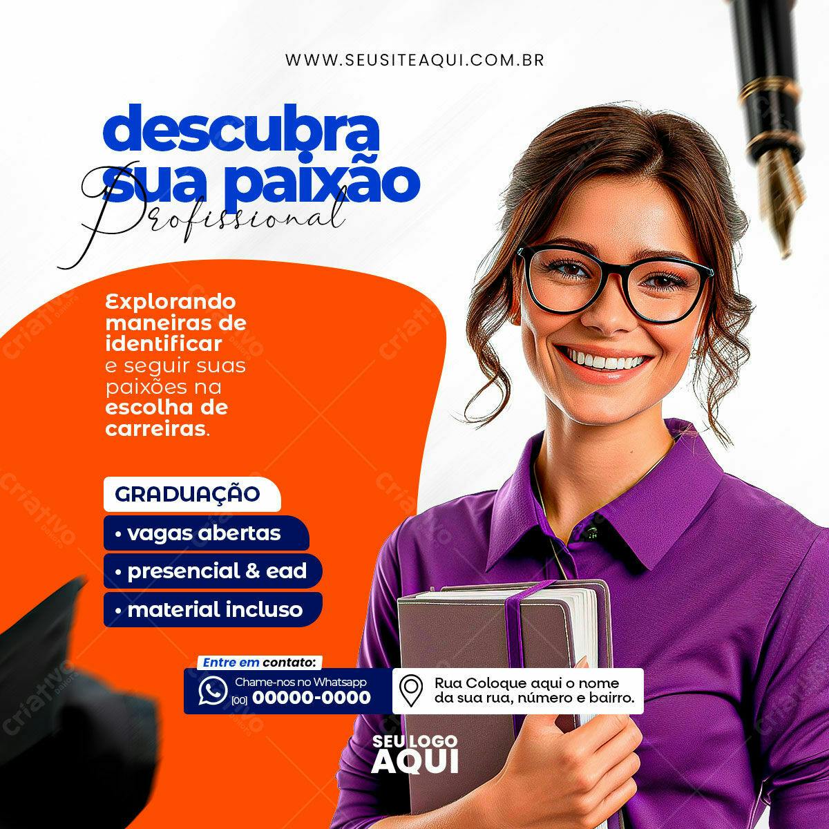 Post para Redes Sociais - Educação PSD Editável