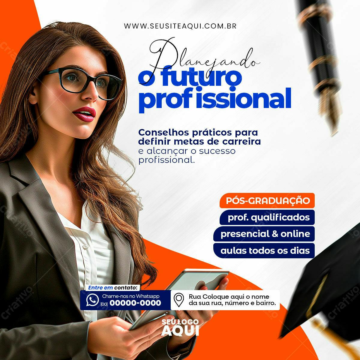 Flyer Planejando o Futuro Profissional PSD Editável