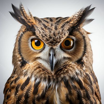 Imagem Grátis Coruja Sobre Fundo Branco Animais  (2)