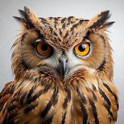 Imagem Grátis Coruja Sobre Fundo Branco Animais  (4)