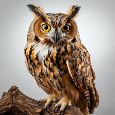 Imagem Grátis Coruja Sobre Fundo Branco Animais  (6)
