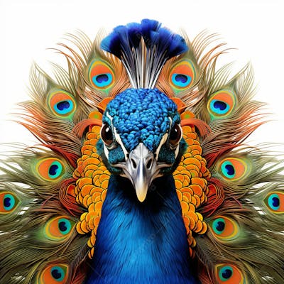 Imagem Grátis Pavão Isolado Em Alta Qualidade Fundo Branco Natureza Animais (2)