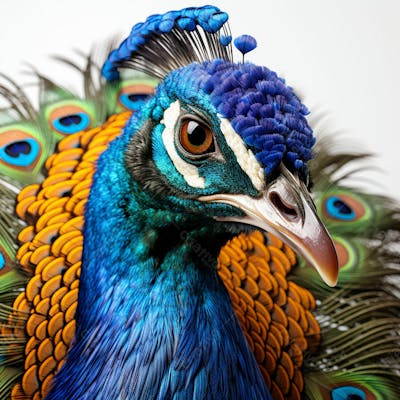 Imagem Grátis Pavão Isolado Em Alta Qualidade Fundo Branco Natureza Animais (7)