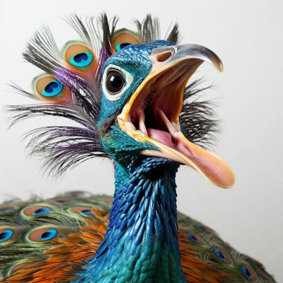 Imagem Grátis Pavão Isolado Em Alta Qualidade Fundo Branco Natureza Animais (14)