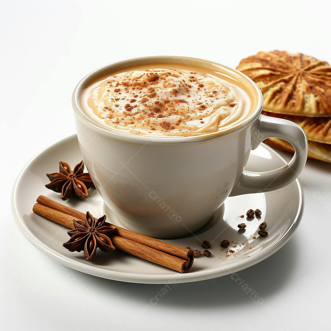 Cappuccino com canela e anis estrelado