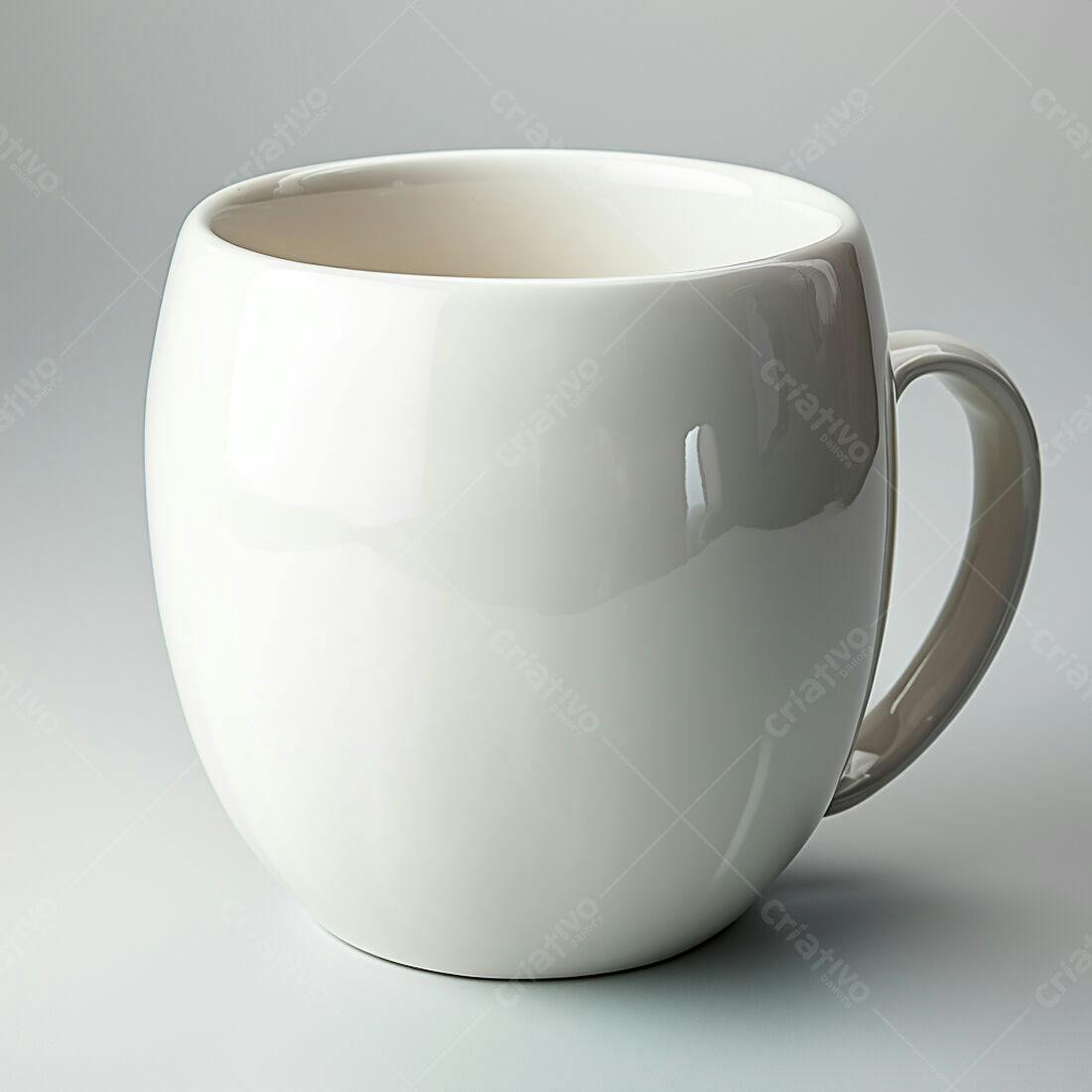 Caneca grande branca e bege