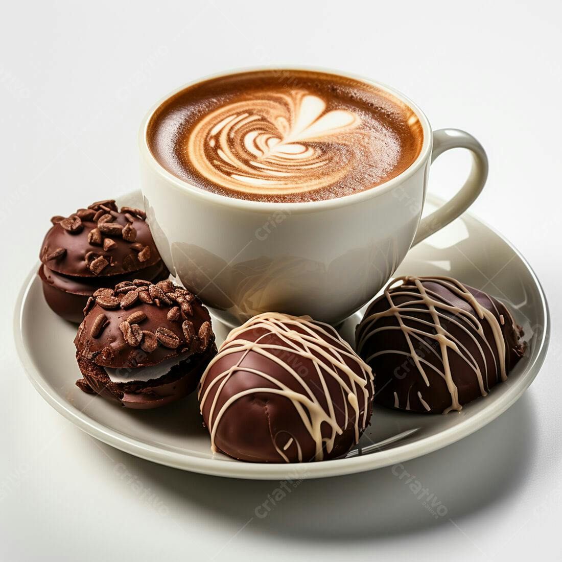 Cappuccino e Doces de Chocolate