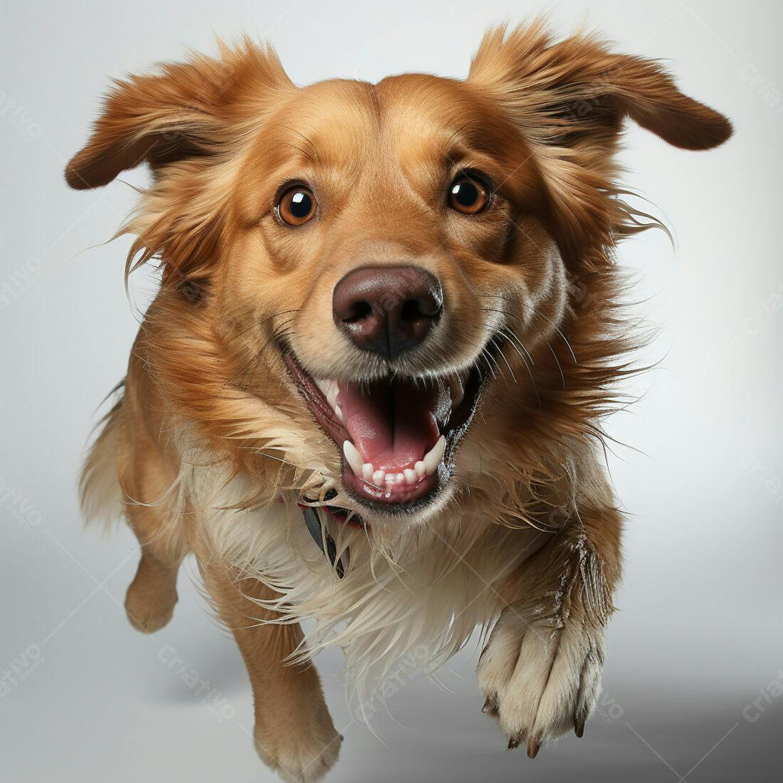 Cachorro Dourado Feliz em Salto