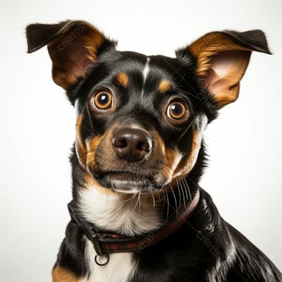 Imagem Grátis Cachorro Fofo Sobre Fundo Branco Imagem Comercial (8)