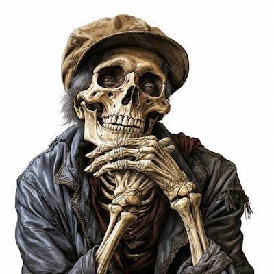 Imagem Grátis Esqueleto Sobre Fundo Branco (3)