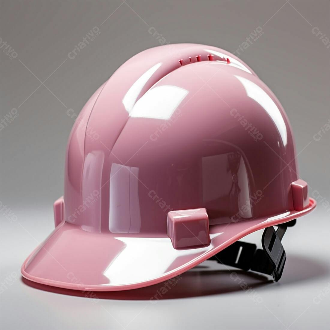 Capacete rosa de segurança trabalho