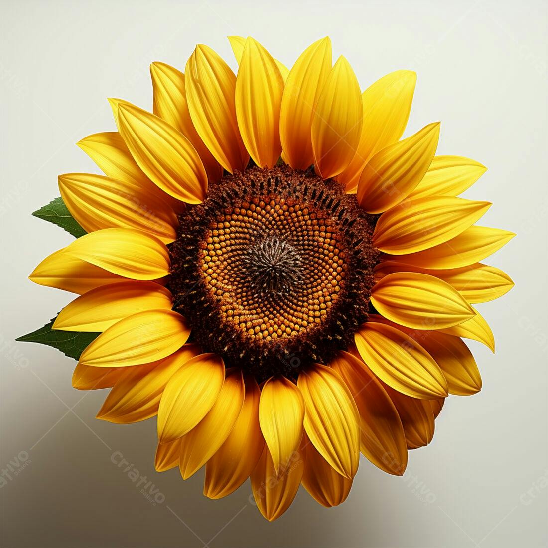 Girassol amarelo vibrante em fundo claro