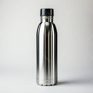Imagem grátis de uma garrafa de aluminio sobre fundo branco em alta qualidade