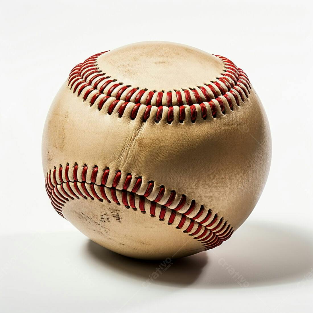 Bola de beisebol usada fundo branco