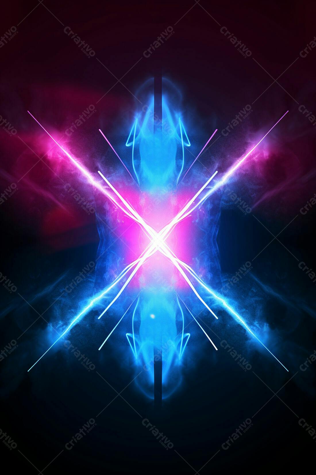 Textura Néon Azul e Rosa para Fundo