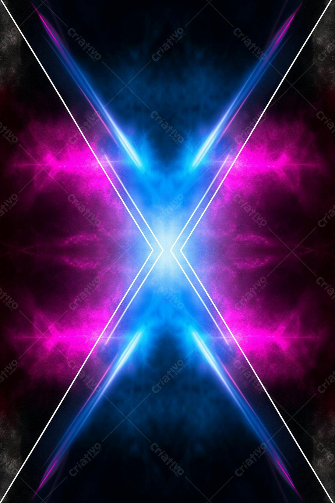 Textura Néon Rosa e Azul para Fundo Vaporwave