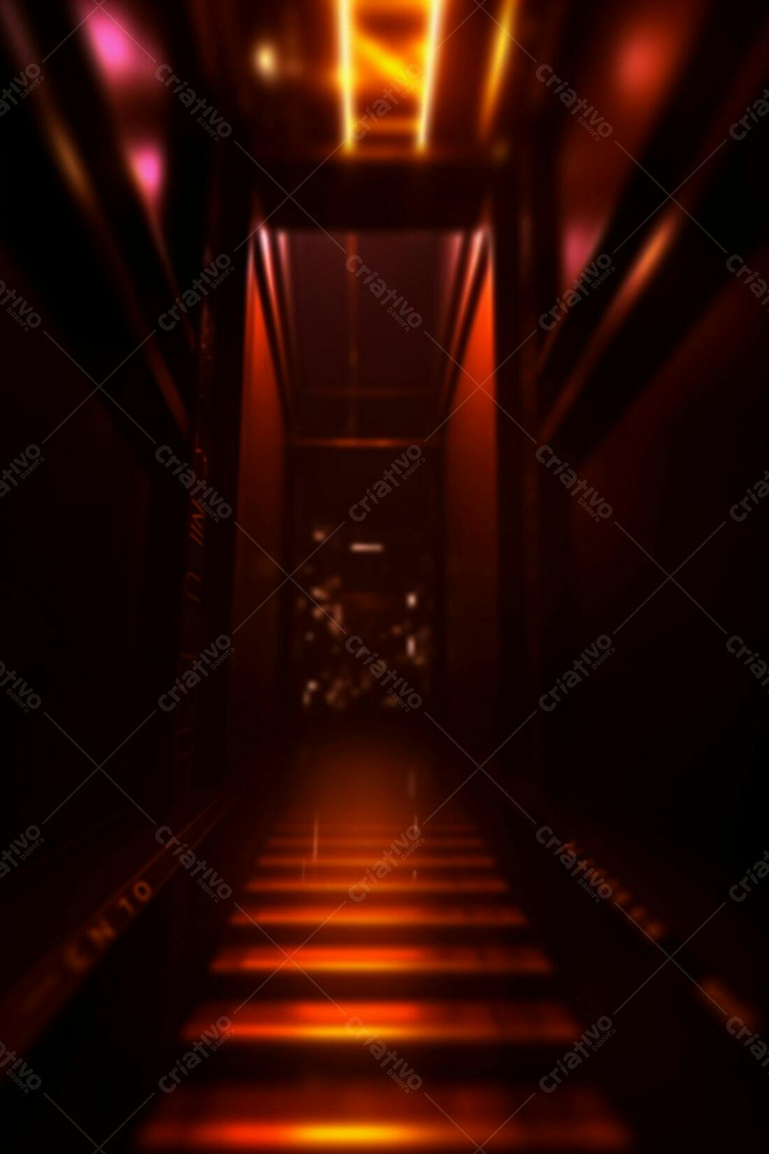 Textura corredor escuro com iluminação vermelha para fundo