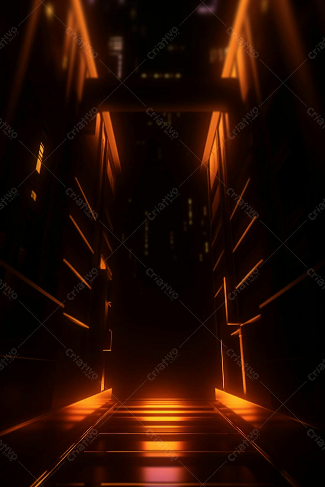 Textura Metal Laranja para Fundo Cyberpunk