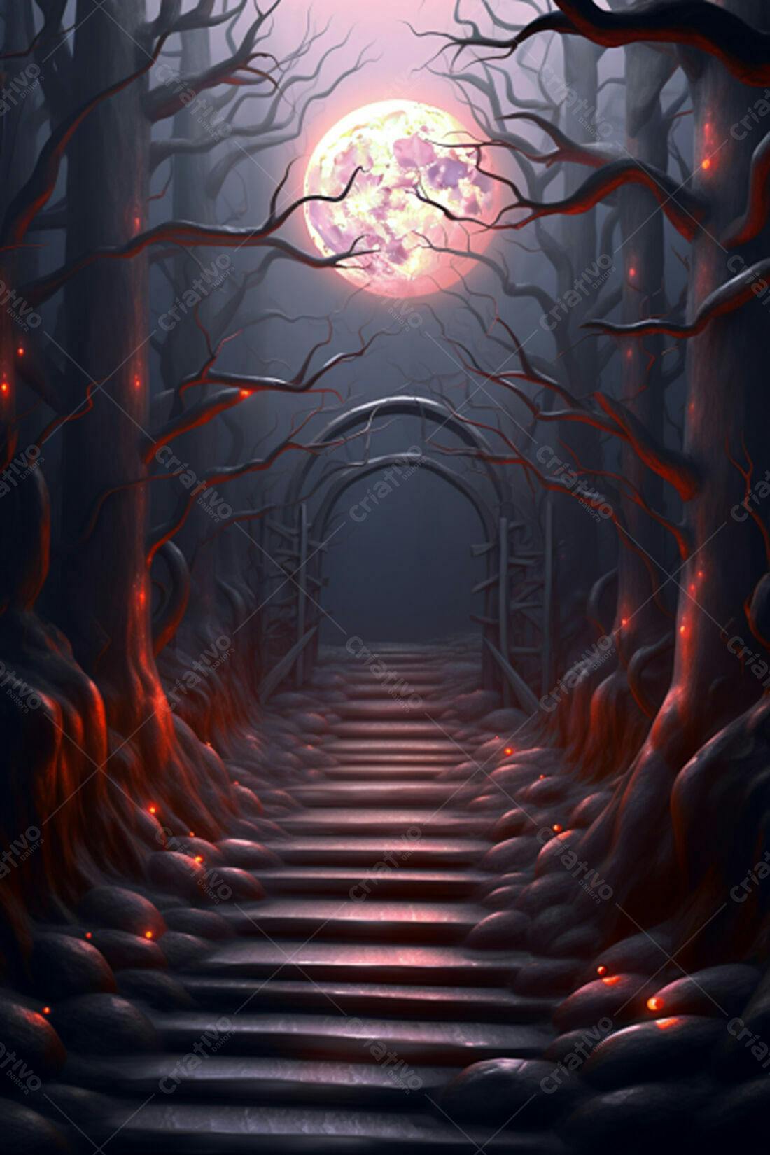 Textura Floresta Mística para Fundo de Jogo