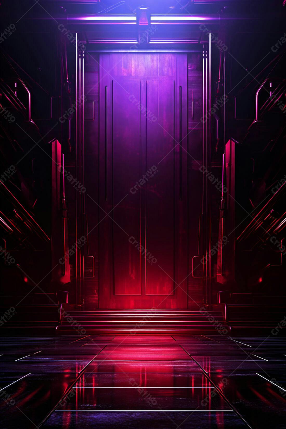 Textura Metálica Neon Vermelho e Roxo para Fundo