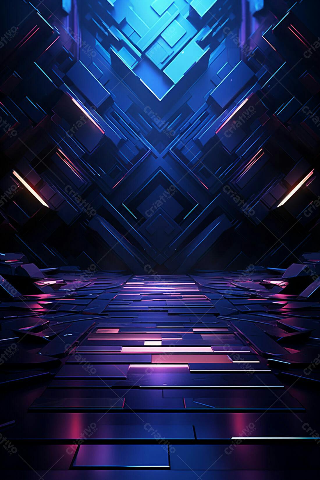 Textura Abstrata Neon para Fundo Cyberpunk