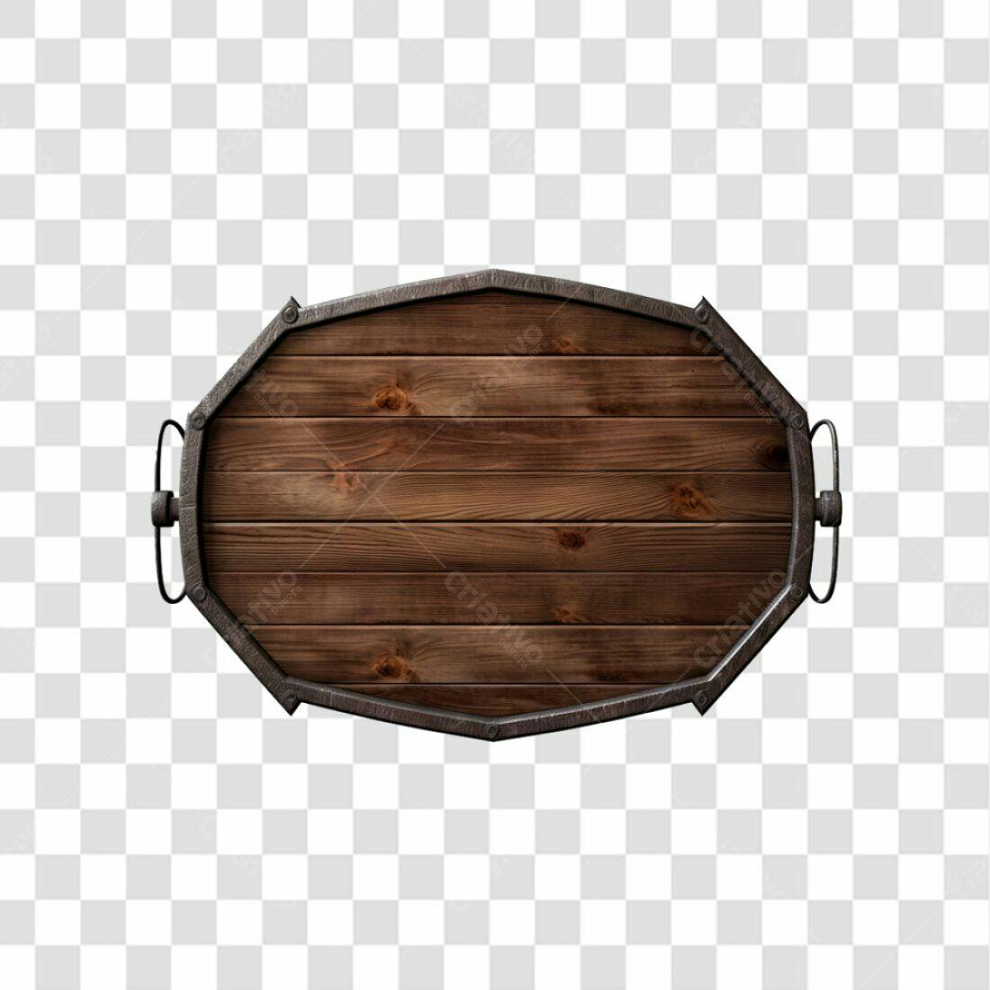 Placa de madeira PNG com fundo transparente