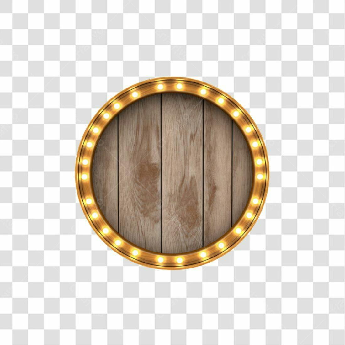 Moldura circular PNG com fundo transparente