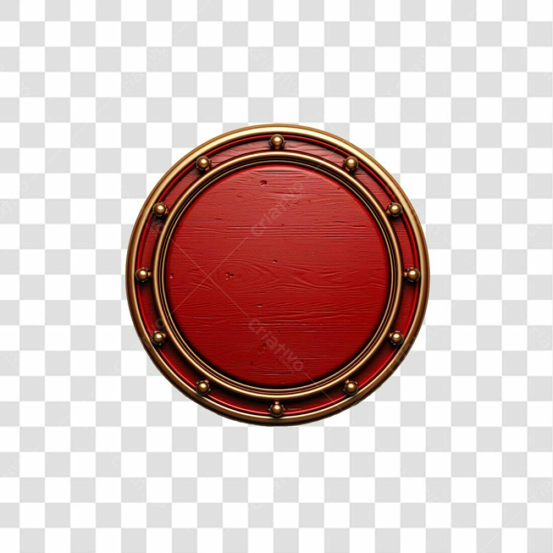 Selo vermelho dourado PNG com fundo transparente