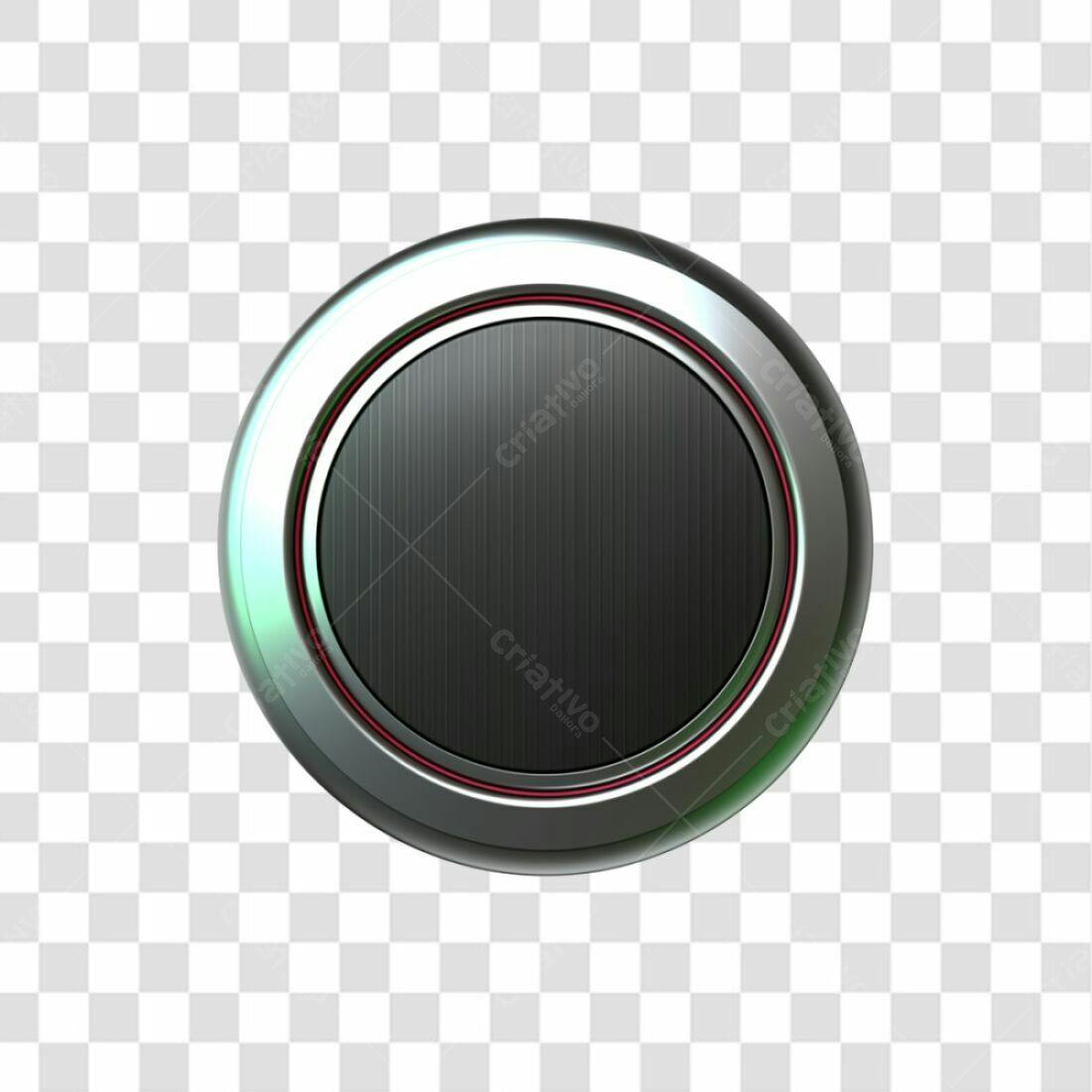 Icone Circular Metálico PNG com fundo transparente