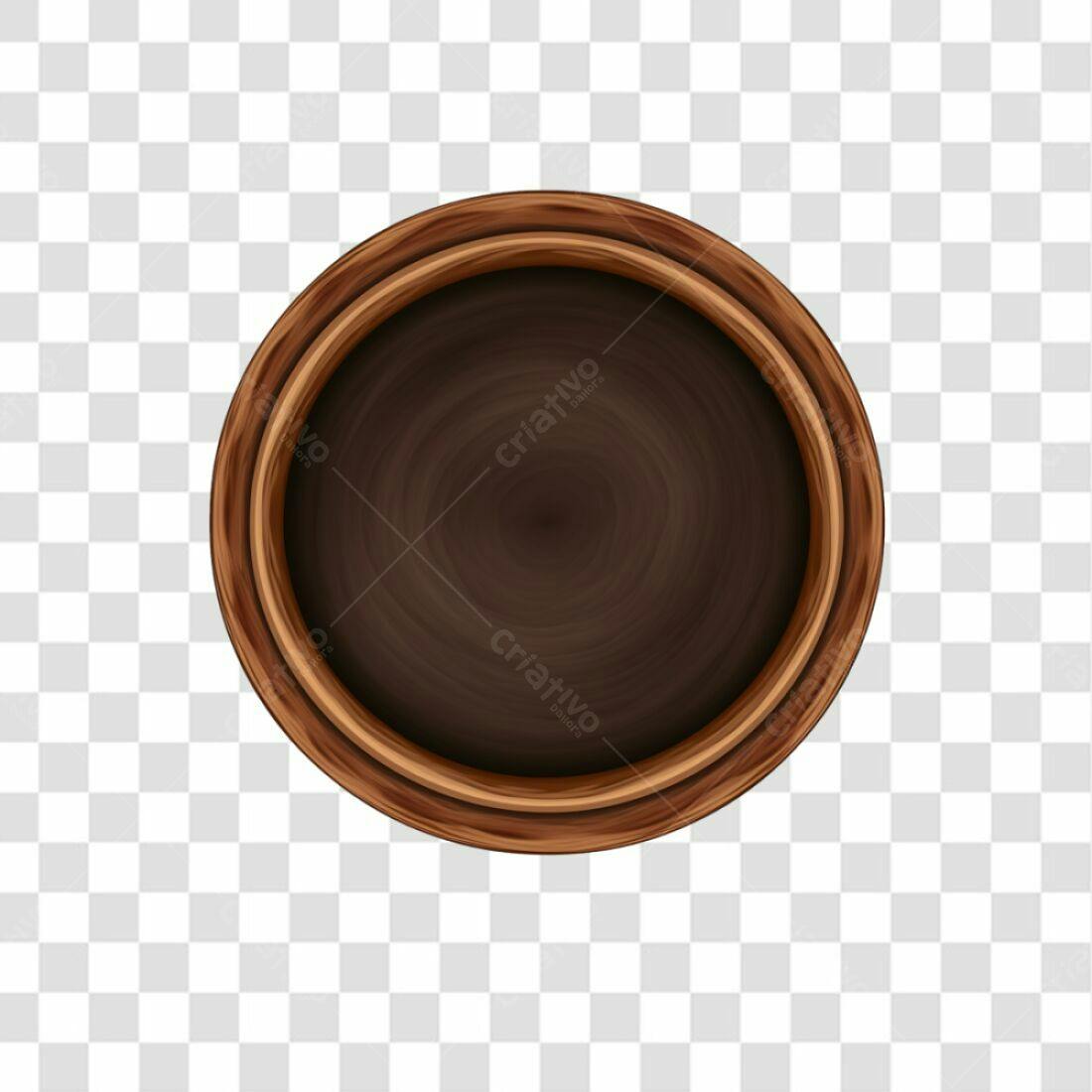 Moldura de Madeira PNG com fundo transparente
