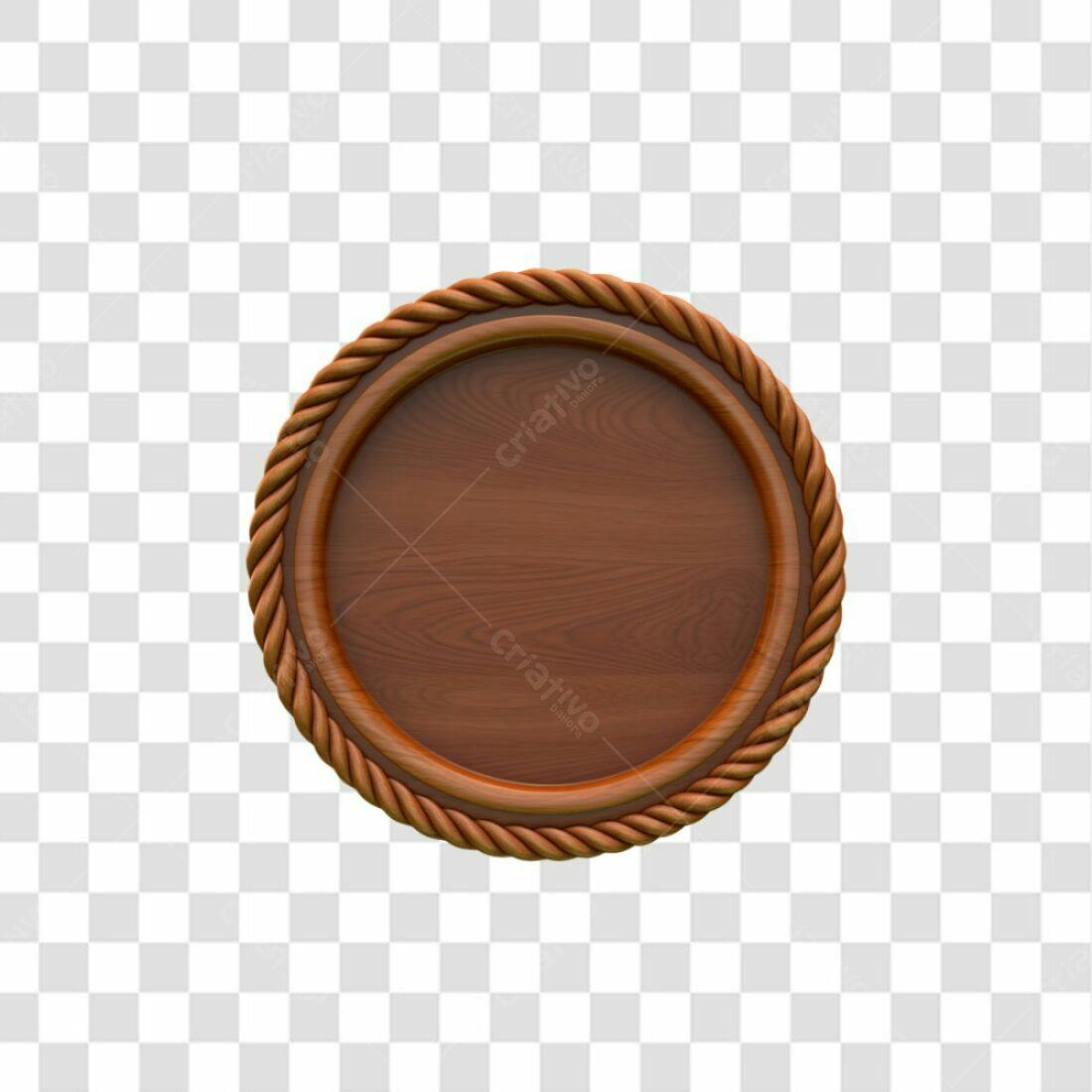 Selo Madeira Marrom PNG com fundo transparente