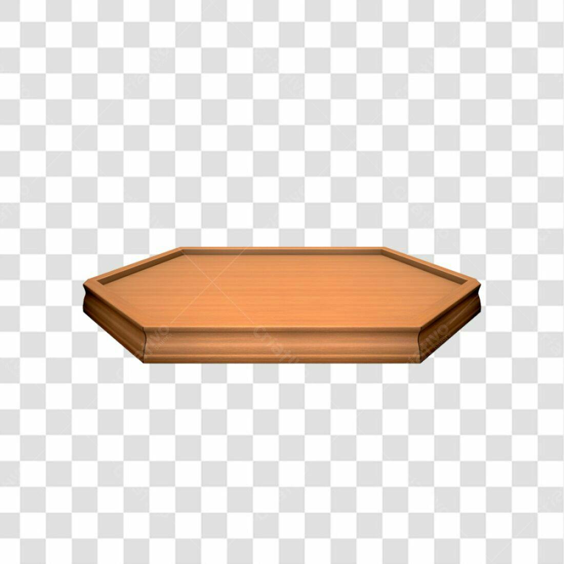 Mockup de Madeira Hexagonal PNG com fundo transparente