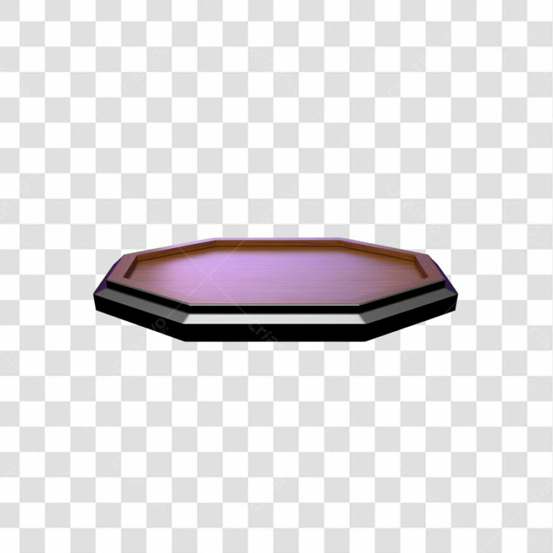 Base de Produto Octagonal Marrom e Preto PNG com fundo transparente