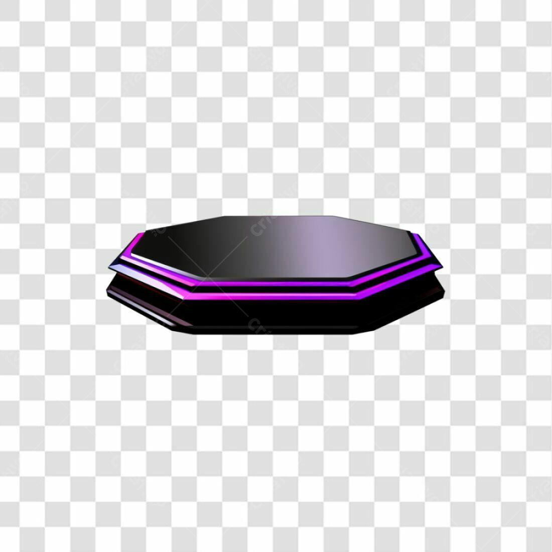 Icone Gamer Preto e Roxo PNG com fundo transparente