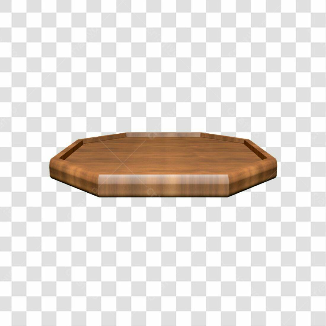 Moldura de Madeira Octagonal PNG com fundo transparente