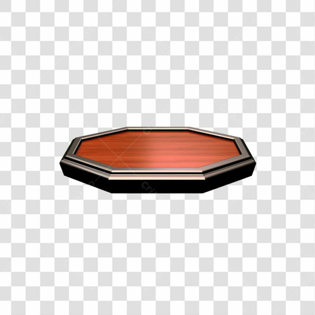 Icone Octagonal Madeira e Metal PNG com fundo transparente