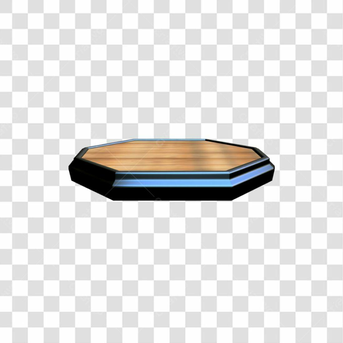 Plataforma Octagonal Madeira PNG com fundo transparente