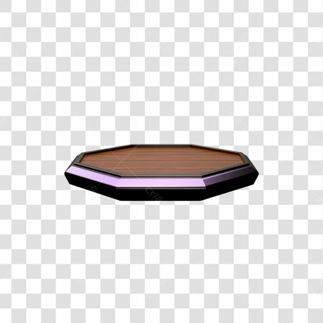 Icone de palco octagonal madeira PNG com fundo transparente