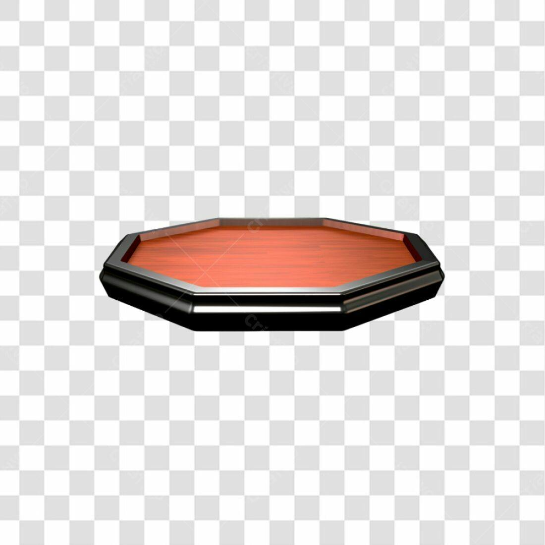 Plataforma Octagonal Madeira PNG com fundo transparente