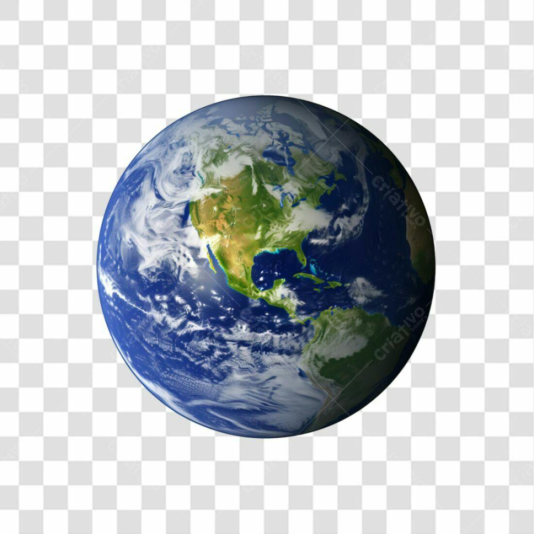 Icone Planeta Terra PNG com fundo transparente