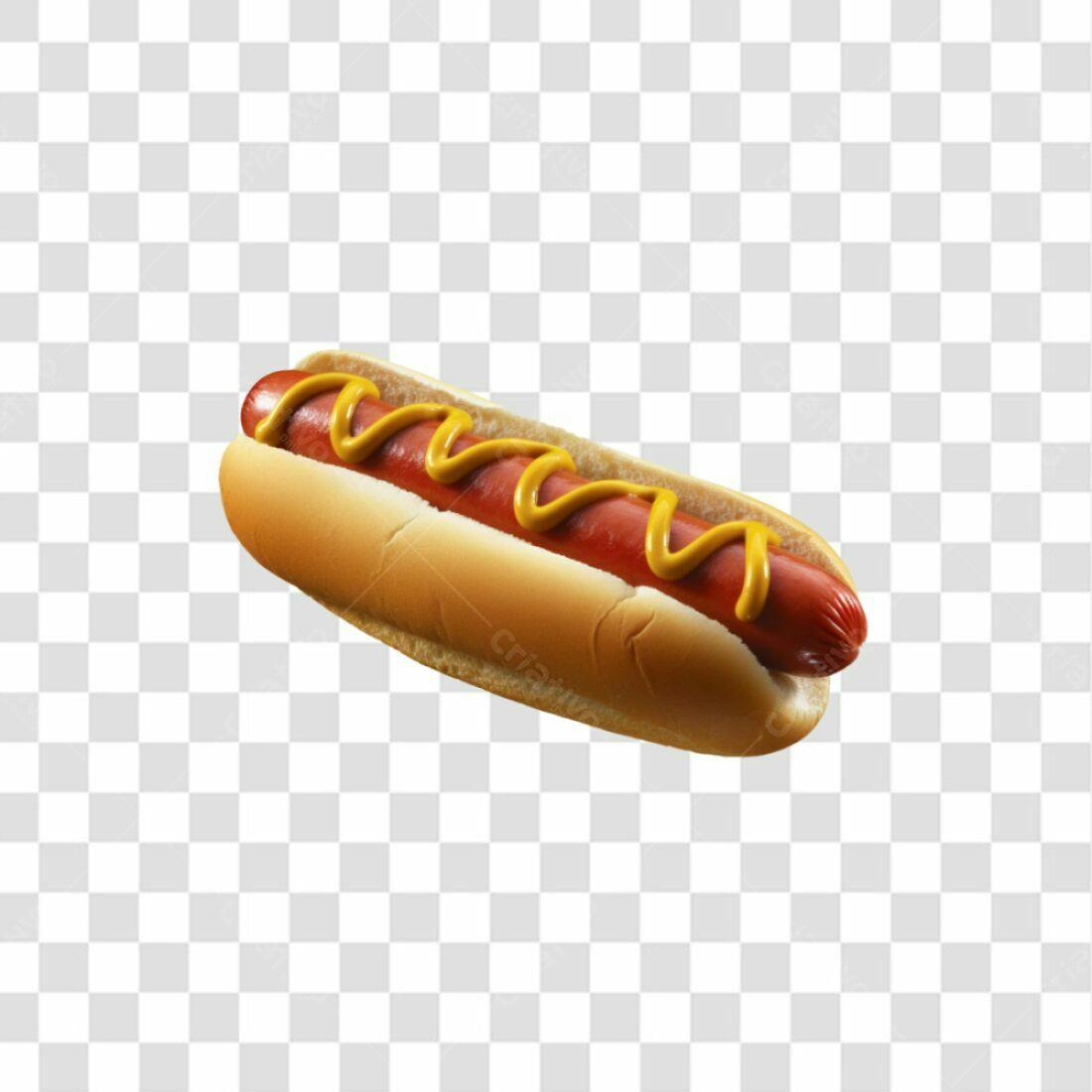 Icone Hot Dog com Mostarda PNG com fundo transparente
