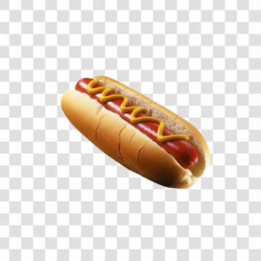 Hot dog americano fundo transparente