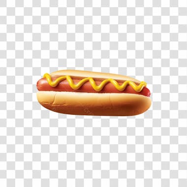 Hot dog americano fundo transparente