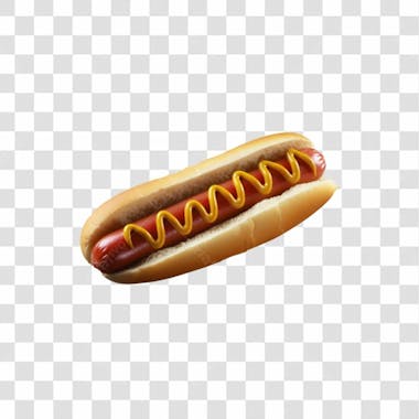 Hot dog americano fundo transparente